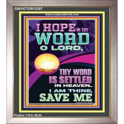 I HOPE IN THY WORD O LORD  Scriptural Portrait Portrait  GWVICTOR12207  "14x16"