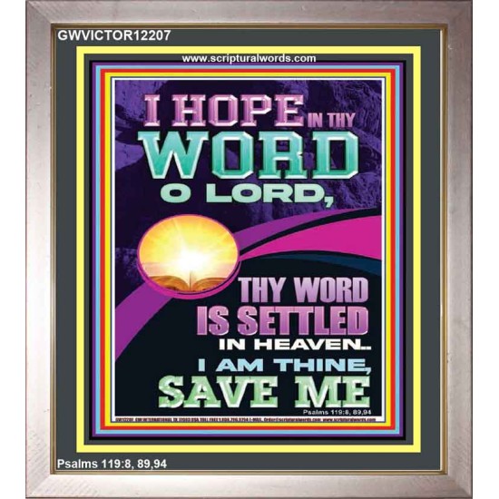 I HOPE IN THY WORD O LORD  Scriptural Portrait Portrait  GWVICTOR12207  
