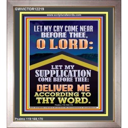 LET MY SUPPLICATION COME BEFORE THEE O LORD  Unique Power Bible Picture  GWVICTOR12219  "14x16"