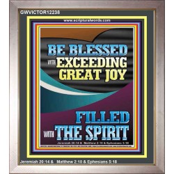 BE BLESSED WITH EXCEEDING GREAT JOY  Scripture Art Prints Portrait  GWVICTOR12238  