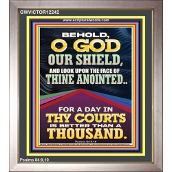 LOOK UPON THE FACE OF THINE ANOINTED O GOD  Contemporary Christian Wall Art  GWVICTOR12242  "14x16"