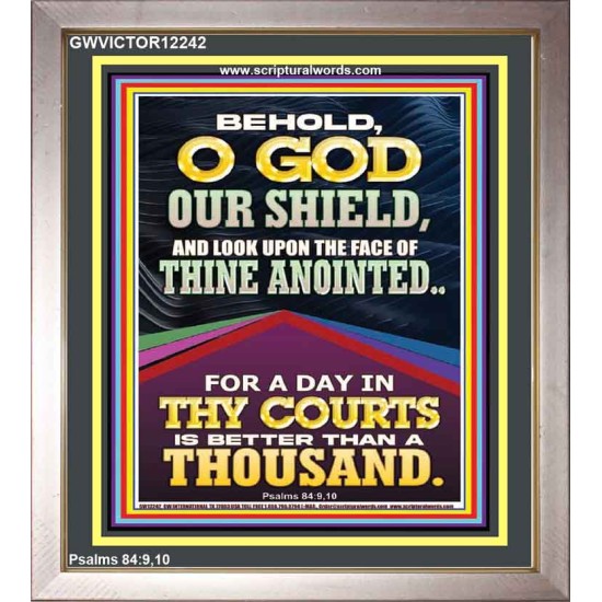 LOOK UPON THE FACE OF THINE ANOINTED O GOD  Contemporary Christian Wall Art  GWVICTOR12242  