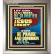 ALL THINGS BE GLORIFIED THROUGH JESUS CHRIST  Contemporary Christian Wall Art Portrait  GWVICTOR12258  