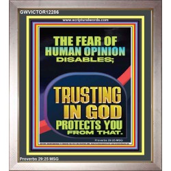 TRUSTING IN GOD PROTECTS YOU  Scriptural Décor  GWVICTOR12286  "14x16"