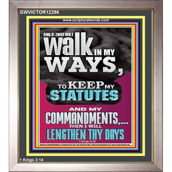 WALK IN MY WAYS AND KEEP MY COMMANDMENTS  Wall & Art Décor  GWVICTOR12296  