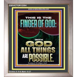 BY THE FINGER OF GOD ALL THINGS ARE POSSIBLE  Décor Art Work  GWVICTOR12304  "14x16"