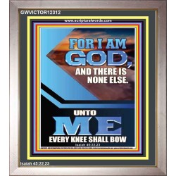 UNTO ME EVERY KNEE SHALL BOW  Custom Wall Scriptural Art  GWVICTOR12312  "14x16"