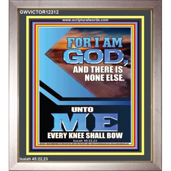 UNTO ME EVERY KNEE SHALL BOW  Custom Wall Scriptural Art  GWVICTOR12312  