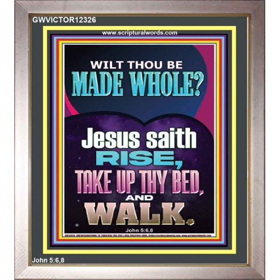 RISE TAKE UP THY BED AND WALK  Custom Wall Scripture Art  GWVICTOR12326  