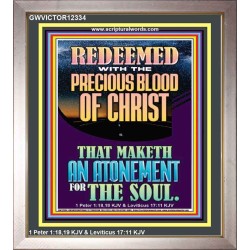 REDEEMED WITH THE PRECIOUS BLOOD OF CHRIST  Custom Wall Décor  GWVICTOR12334  "14x16"