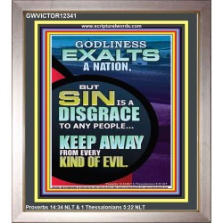 GODLINESS EXALTS A NATION SIN IS A DISGRACE  Custom Inspiration Scriptural Art Portrait  GWVICTOR12341  "14x16"