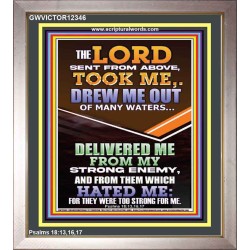 THE LORD DREW ME OUT OF MANY WATERS  New Wall Décor  GWVICTOR12346  "14x16"