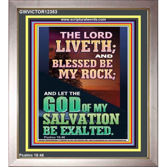 BLESSED BE MY ROCK GOD OF MY SALVATION  Bible Verse for Home Portrait  GWVICTOR12353  
