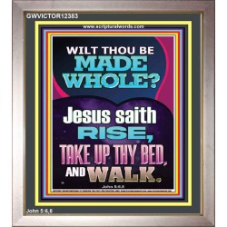 RISE TAKE UP THY BED AND WALK  Bible Verse Portrait Art  GWVICTOR12383  "14x16"