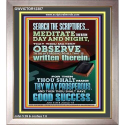 SEARCH THE SCRIPTURES MEDITATE THEREIN DAY AND NIGHT  Bible Verse Wall Art  GWVICTOR12387  "14x16"