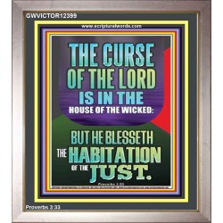 THE LORD BLESSED THE HABITATION OF THE JUST  Large Scriptural Wall Art  GWVICTOR12399  "14x16"