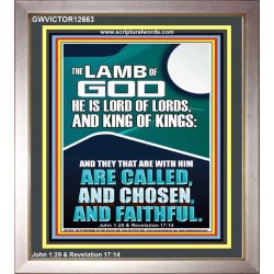 THE LAMB OF GOD LORD OF LORDS KING OF KINGS  Unique Power Bible Portrait  GWVICTOR12663  "14x16"