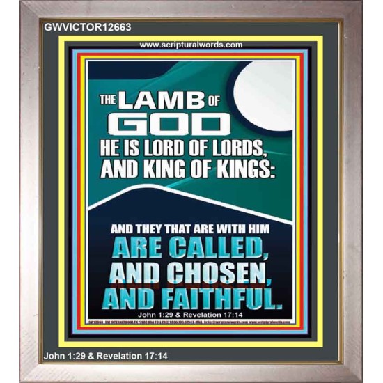 THE LAMB OF GOD LORD OF LORDS KING OF KINGS  Unique Power Bible Portrait  GWVICTOR12663  