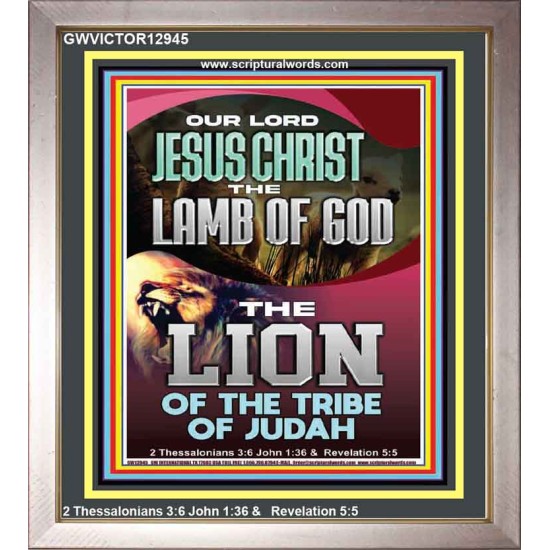 LAMB OF GOD THE LION OF THE TRIBE OF JUDA  Unique Power Bible Portrait  GWVICTOR12945  
