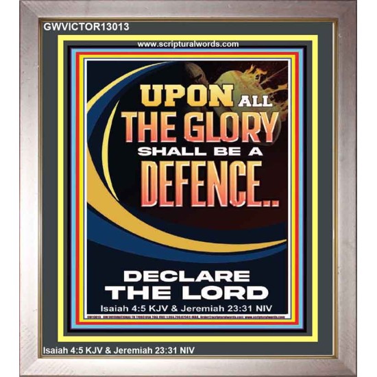 THE GLORY OF GOD SHALL BE THY DEFENCE  Bible Verse Portrait  GWVICTOR13013  