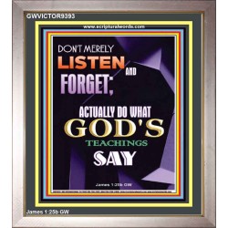 DO WHAT GOD'S TEACHINGS SAY  Children Room Portrait  GWVICTOR9393  "14x16"