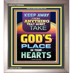 KEEP YOURSELVES FROM IDOLS  Sanctuary Wall Portrait  GWVICTOR9394  "14x16"