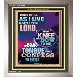 IN JESUS NAME EVERY KNEE SHALL BOW  Unique Scriptural Portrait  GWVICTOR9465  "14x16"