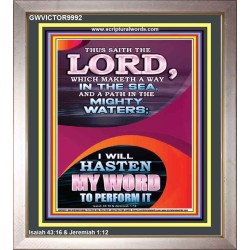 A WAY IN THE SEA AND PATH IN MIGHTY WATERS  Unique Power Bible Portrait  GWVICTOR9992  "14x16"