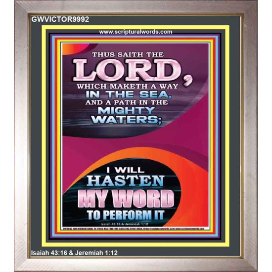 A WAY IN THE SEA AND PATH IN MIGHTY WATERS  Unique Power Bible Portrait  GWVICTOR9992  