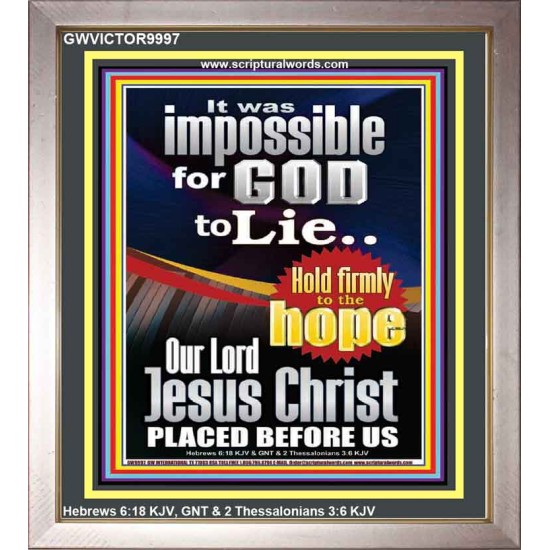 IMPOSSIBLE FOR GOD TO LIE  Children Room Portrait  GWVICTOR9997  