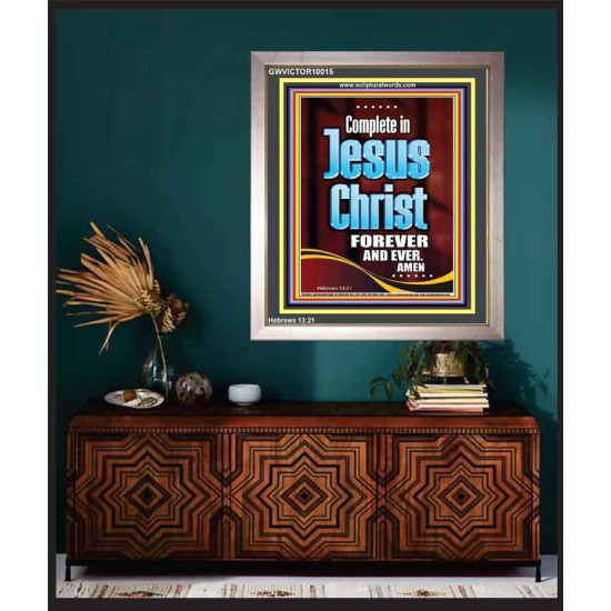 COMPLETE IN JESUS CHRIST FOREVER  Children Room Portrait  GWVICTOR10015  