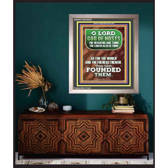 JEHOVAH TZEVA'OT THE HEAVENS AND THE EARTH IS THINE  Custom Art and Wall Décor  GWVICTOR10076  