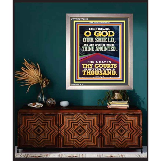 LOOK UPON THE FACE OF THINE ANOINTED O GOD  Contemporary Christian Wall Art  GWVICTOR12242  