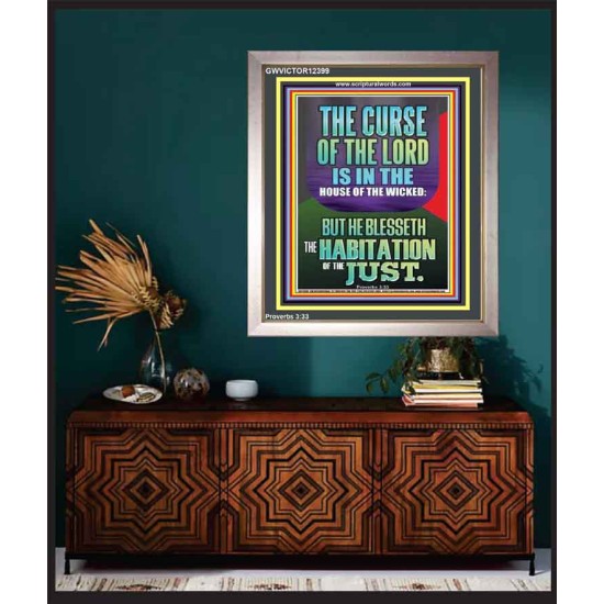 THE LORD BLESSED THE HABITATION OF THE JUST  Large Scriptural Wall Art  GWVICTOR12399  