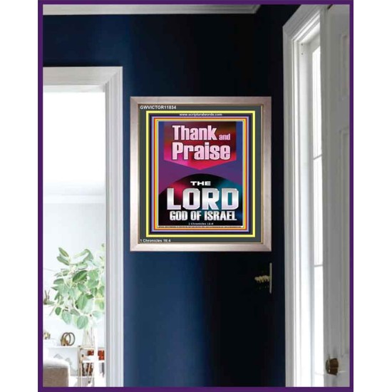 THANK AND PRAISE THE LORD GOD  Custom Christian Wall Art  GWVICTOR11834  