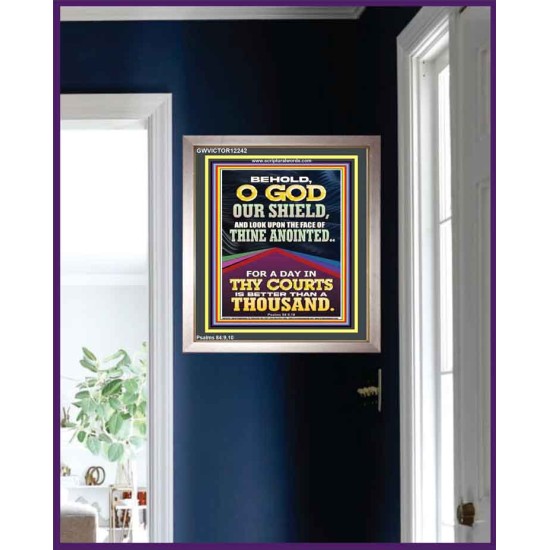 LOOK UPON THE FACE OF THINE ANOINTED O GOD  Contemporary Christian Wall Art  GWVICTOR12242  