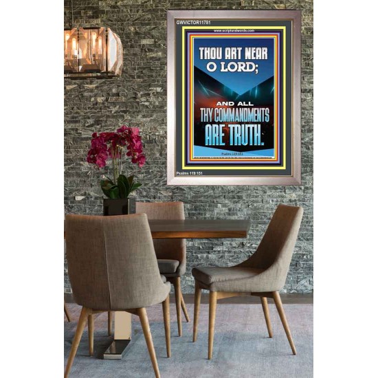 O LORD ALL THY COMMANDMENTS ARE TRUTH  Christian Quotes Portrait  GWVICTOR11781  