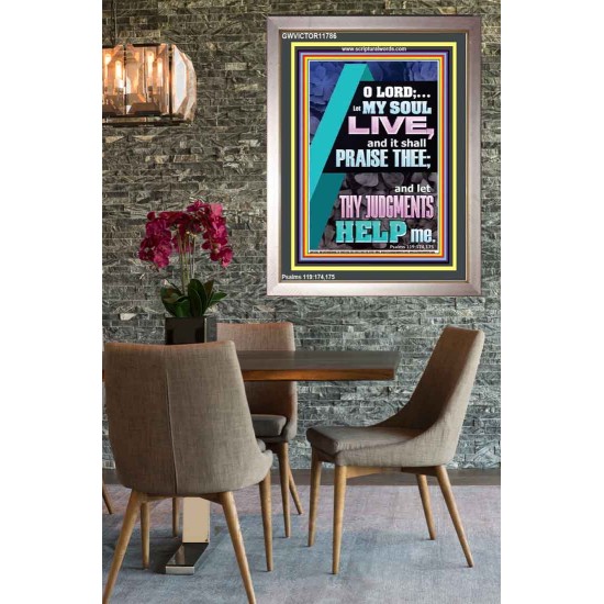 LET THY JUDGEMENTS HELP ME  Contemporary Christian Wall Art  GWVICTOR11786  