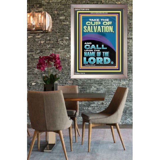 TAKE THE CUP OF SALVATION AND CALL UPON THE NAME OF THE LORD  Modern Wall Art  GWVICTOR11818  