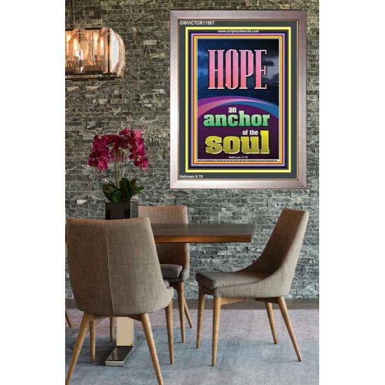 HOPE AN ANCHOR OF THE SOUL  Scripture Portrait Signs  GWVICTOR11987  
