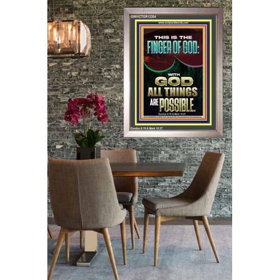 BY THE FINGER OF GOD ALL THINGS ARE POSSIBLE  Décor Art Work  GWVICTOR12304  