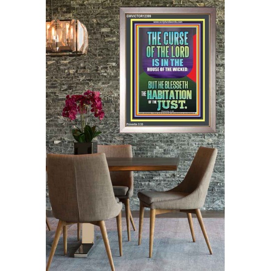 THE LORD BLESSED THE HABITATION OF THE JUST  Large Scriptural Wall Art  GWVICTOR12399  