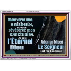 Observerez mes sabbats, et vous rvrerez mon sanctuaire. Cadre acrylique chrtien juste vivant (GWFREABIDE11344) "24X16"