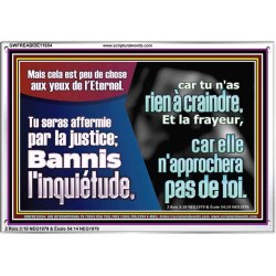 Tu seras affermie par la justice; Cadre acrylique Verset biblique en ligne (GWFREABIDE11654) 