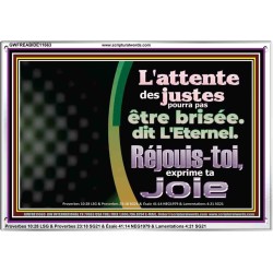 L'attente des justes pourra pas être brisée. Cadres acryliques versets bibliques en ligne (GWFREABIDE11663) 