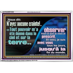 ...observe everything I have commanded you. Oeuvre d'art de décoration (GWFREABIDE12568) "24X16"