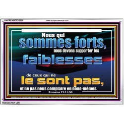 supporter les faiblesses de ceux qui ne le sont pas, Cadeau de cadre acrylique d'image de verset biblique (GWFREABIDE12628) 