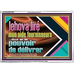 Jehova Jiré...mon aide fournisseurs Art mural scripturaire à grand cadre en acrylique (GWFREABIDE12640) "24X16"