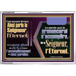 plus de délai dans l'accomplissement de mes paroles; Impressions artistiques de versets bibliques (GWFREABIDE12809) "24X16"