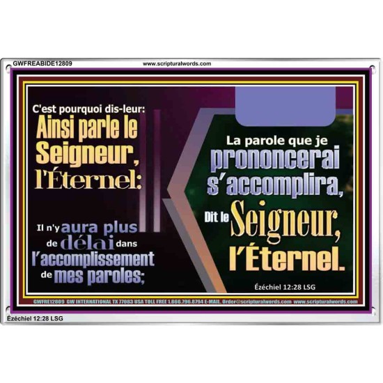 plus de délai dans l'accomplissement de mes paroles; Impressions artistiques de versets bibliques (GWFREABIDE12809) 